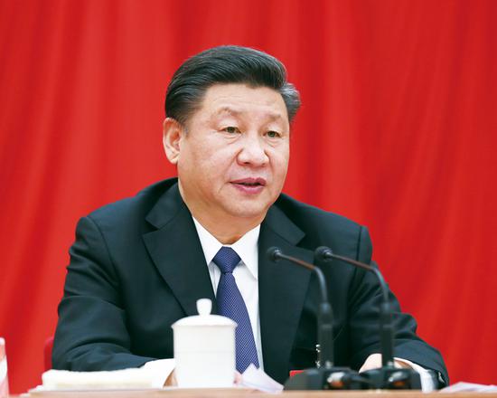 中國共產(chǎn)黨第十九屆中央委員會第三次全體會議，于2018年2月26日至28日在北京舉行。中央委員會總書記習(xí)近平作重要講話。 新華社記者 鞠鵬/攝