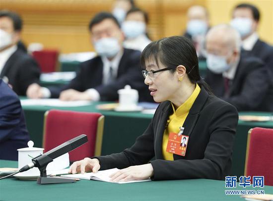 5月24日，全國人大代表禹誠參加湖北代表團的審議并發(fā)言。新華社記者 黃敬文 攝