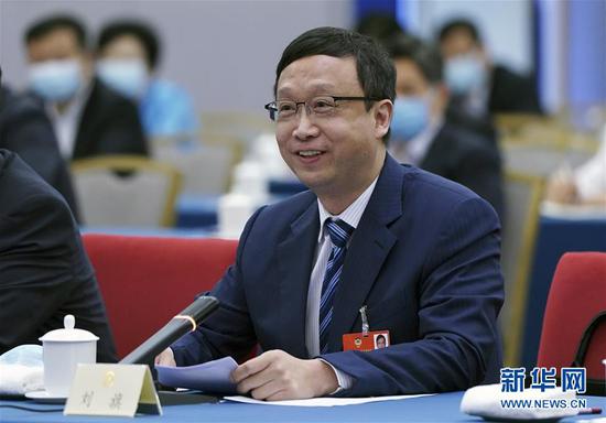  5月23日，全國政協(xié)委員劉旗在政協(xié)聯(lián)組會上發(fā)言。新華社記者 謝環(huán)馳 攝